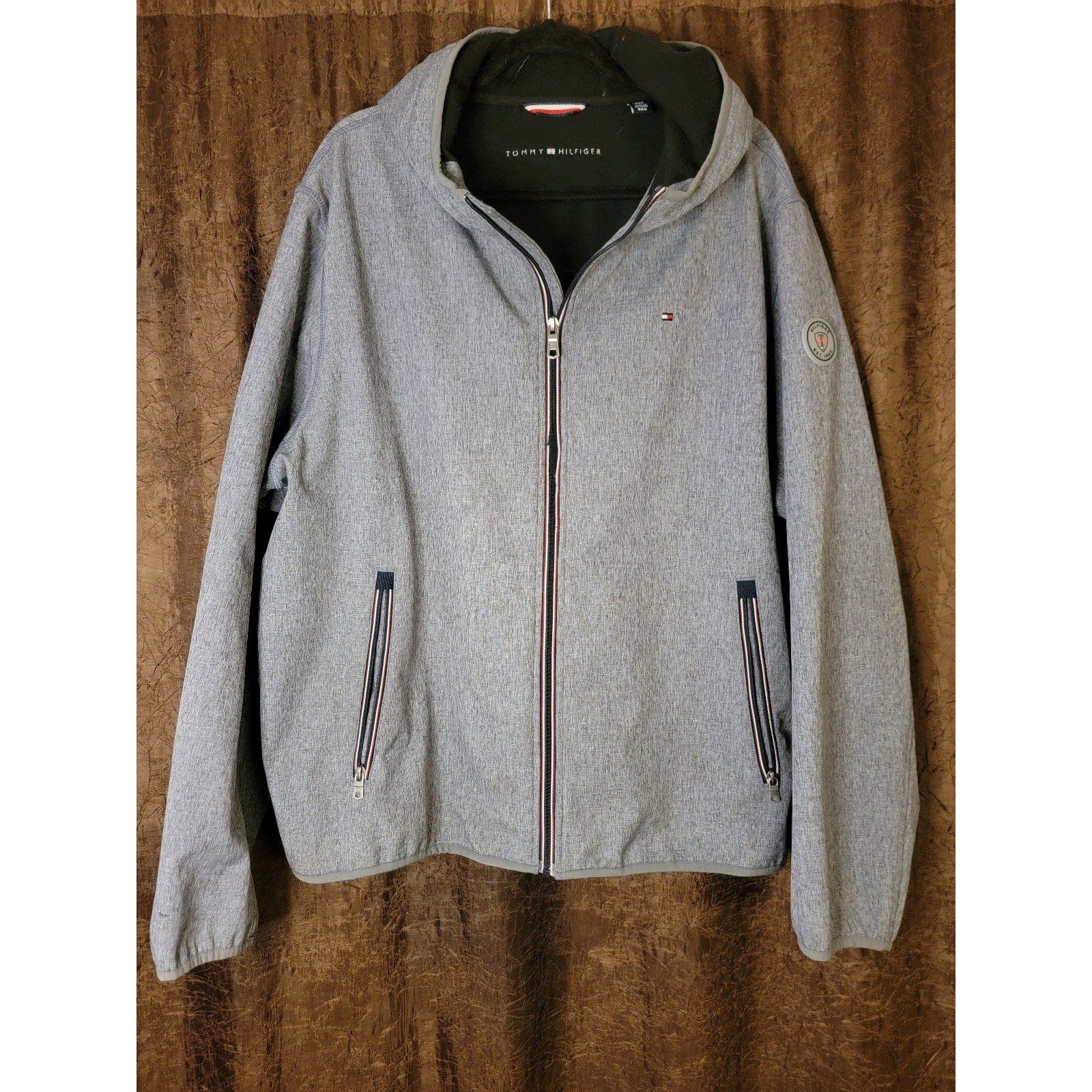 Tommy Hilfiger Gray Full Zip Jacket With Hoodie